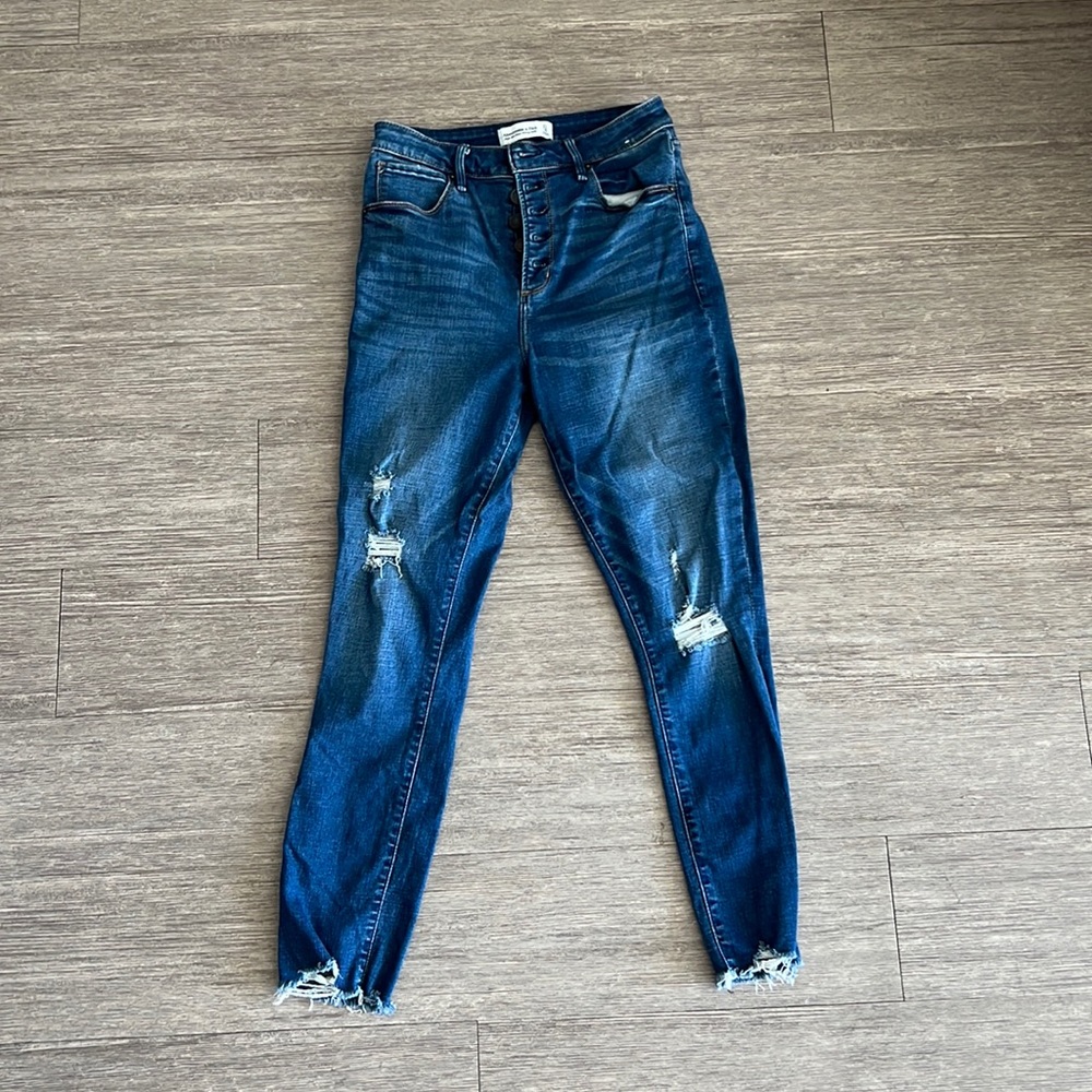 Abercrombie & Fitch High Rise Super Skinny Ankle Curve Love Size 27/4R